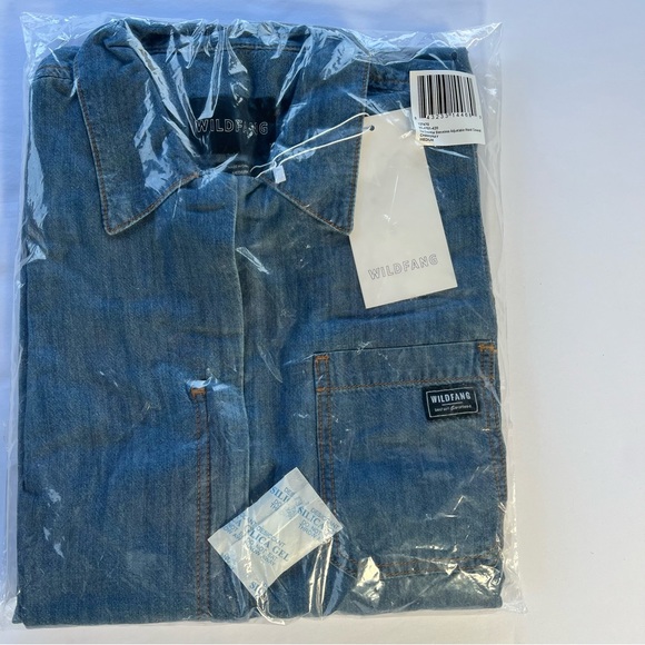 NWT WILDFANG M CHAMBRAY COVERALL - Picture 2 of 5